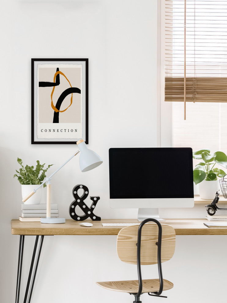 "Golden Connection" Framed Painting Print, 24x36