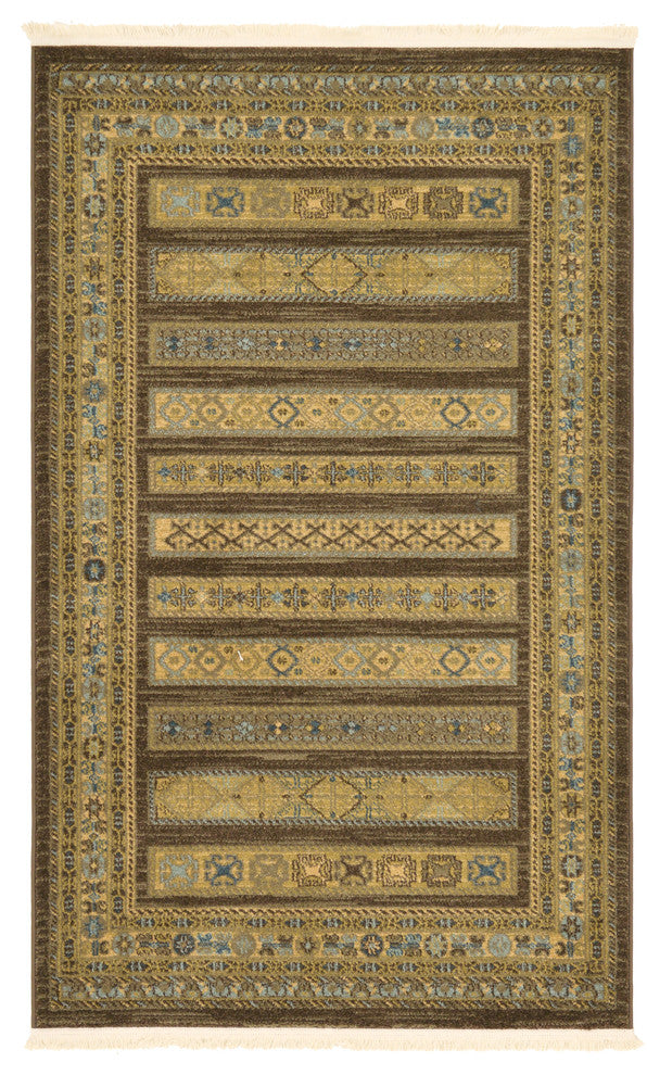 Unique Loom Brown Pasadena Fars 3' 3 x 5' 3 Area Rug