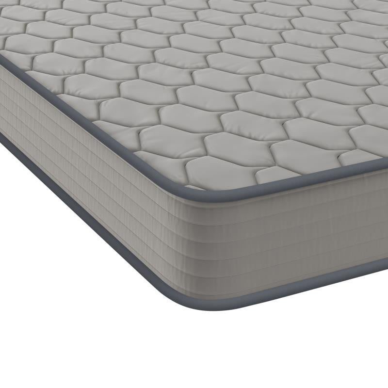 Capri Comfortable Sleep CertiPUR-US Certified Spring Mattress, Mattress in a Box, Gray, Queen