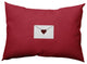 Love Letter Valentines Indoor/Outdoor Lumbar Pillow, Maroon, 14x20"