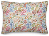 Wild Flower Floral on White 20x14 Spun Poly Pillow