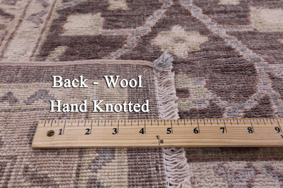 Hand Knotted Peshawar Wool Rug 8' 11" X 11' 9" Q9546