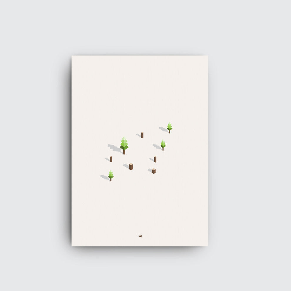 Mod Made "Simply White" Canvas Wall Art, 11"x16"