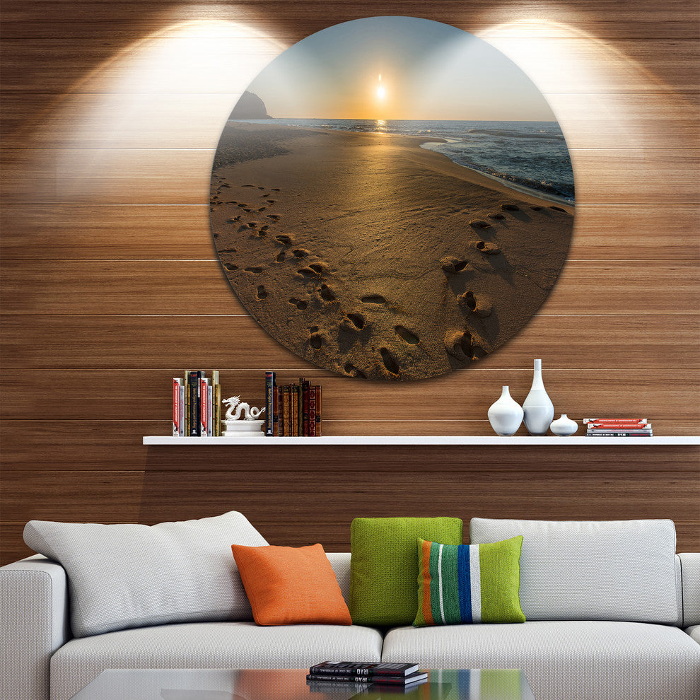 Sydney Seashore At Sunrise, Seashore Disc Metal Artwork, 11"