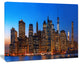 Night New York City Panorama, Extra Large Canvas Art Print, 60"x28"