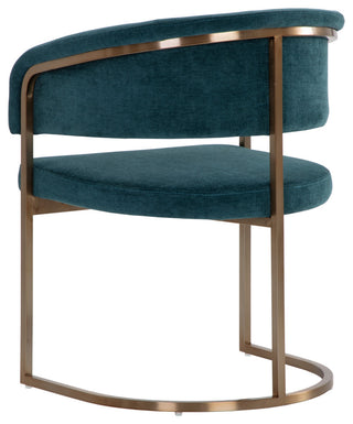 Marris Dining Armchair Gold Danny Teal