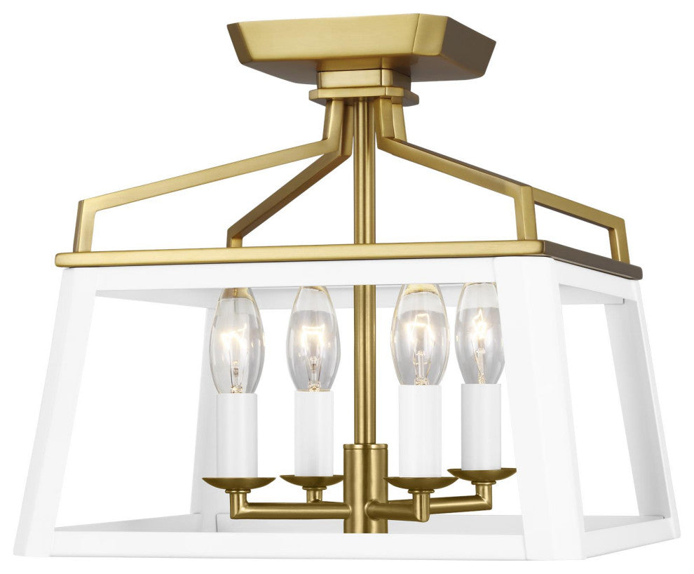 Carlow Flush Mount, White Matte