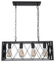 Modern 4-Light Rectangular Chandelier