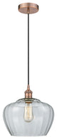 Innovations 616-1P-AC-G92-L Fenton 1 Light 11" Mini Pendant, Antique Copper