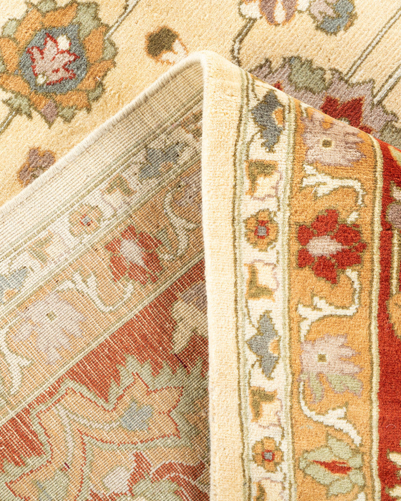Budaun, One-of-a-Kind Hand-Knotted Area Rug Ivory, 9'2"x12'2"
