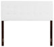 Novo 2 Faux Leather Adjustable Headboard, White, Full
