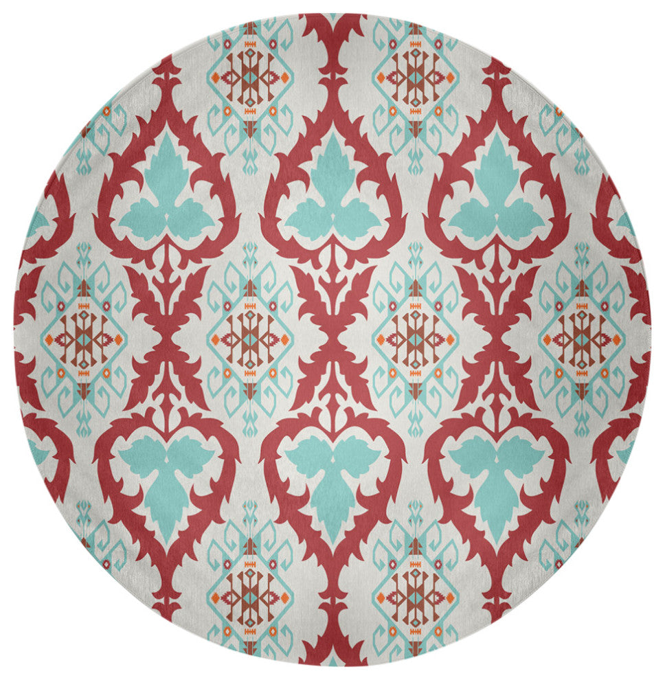 Bombay Spring Chenille Rug, Light Blue, 5' Round