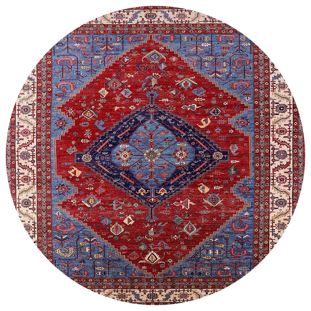 Ahgly Company Indoor Round Mid-Century Modern Area Rugs, 6' Round