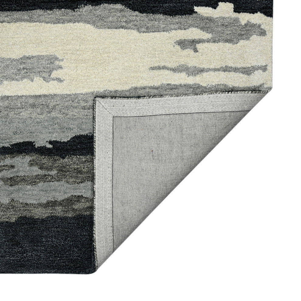 Abstract Gunter Area Rug, Dark Gray, 8' x 10', Abstract