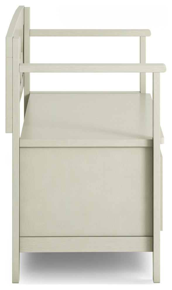 Amherst Entryway Storage Bench, Antique White