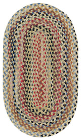 St. Johnsbury Braided Oval Rug, Wheat, 7'x9'