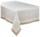 Double Layer Design Tablecloth, Ivory, 67"x104"