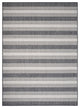 5" x 7" Gray Striped Indoor Outdoor Area Rug