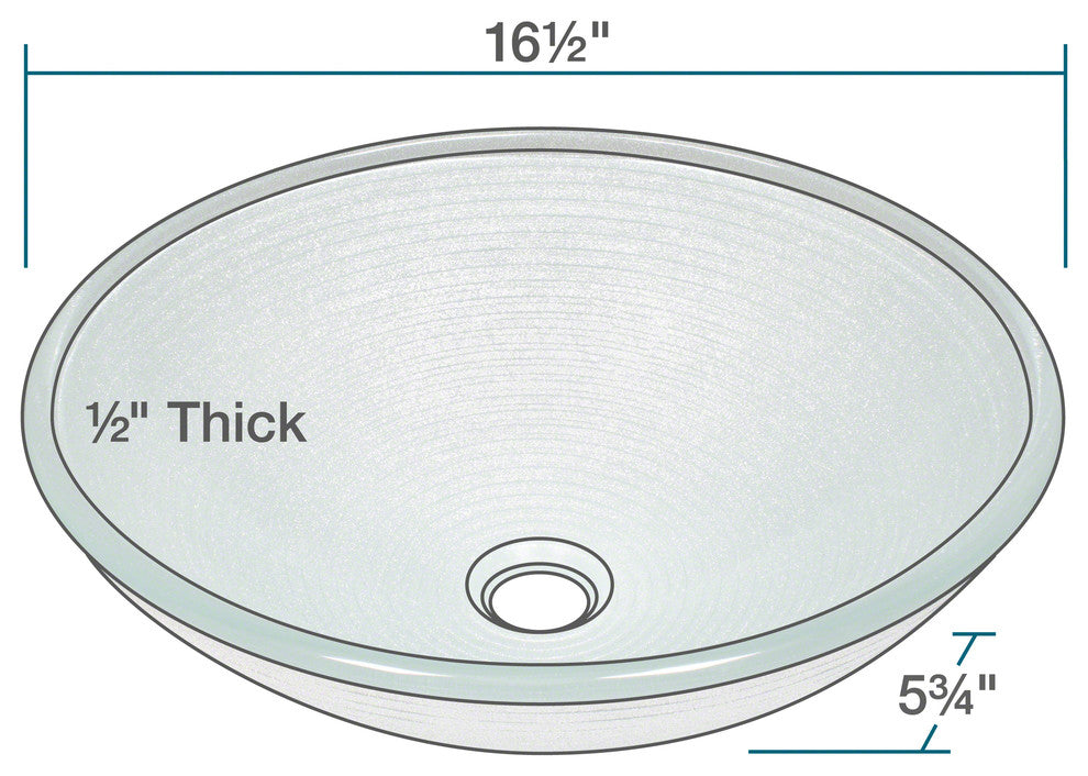 P636 Foil Undertone Glass Vessel Sink