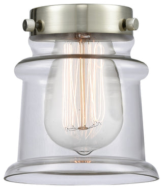 Canton 5" Semi-Flush Mount, Polished Chrome, Clear Shade