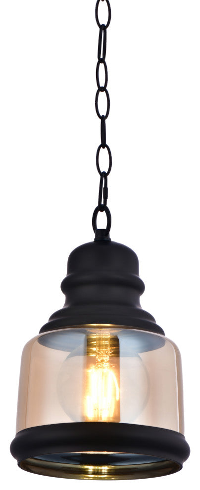Lazzur Sarthe 1 Light 6" Matte Black Pendant