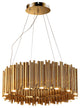 Gold Stainless Steel Rod Light Fixture With LED Downlight