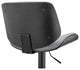 Adjustable Gray Faux Leather Black Steel and Wood Bar Stool