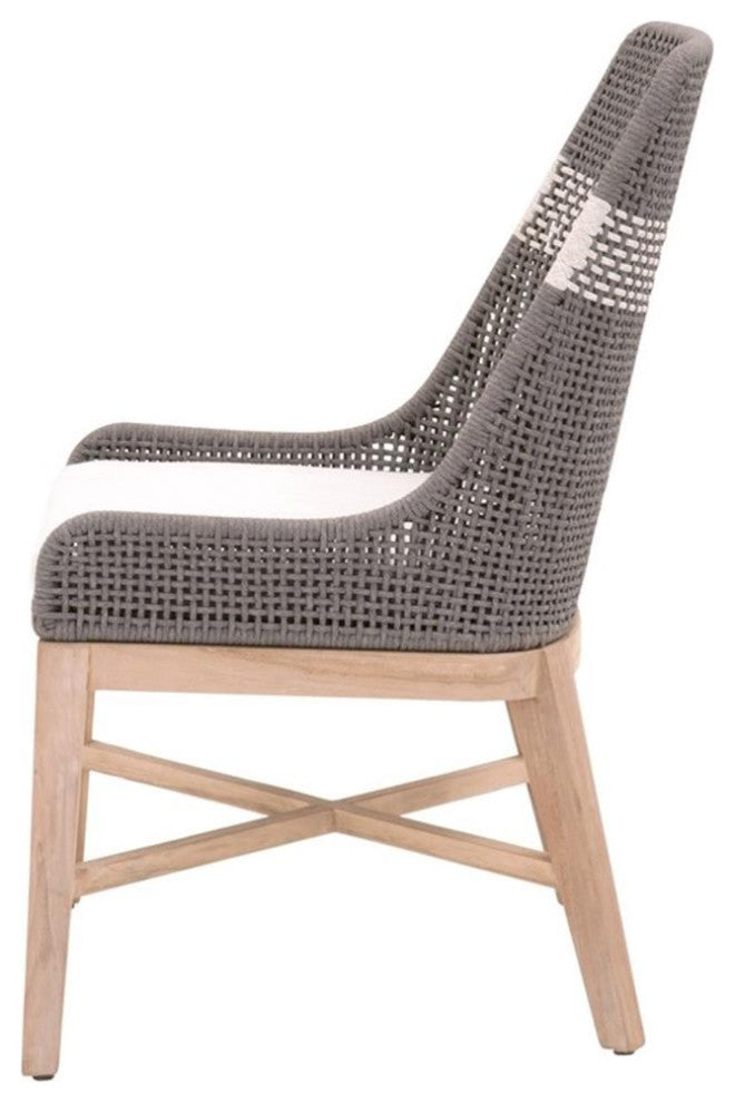 Essentials For Living Woven Fabric Outdoor Dining Chair in Gray (Set of 2)