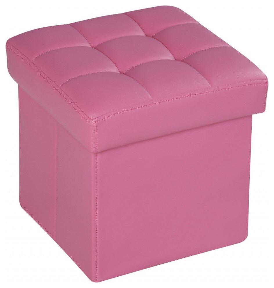 Ottoman With Storage, Youth, Pink PU MDF, PU Pink PU