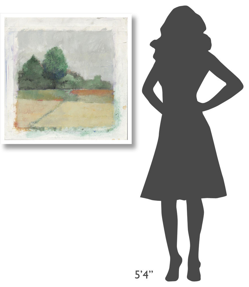 "Path Through the Field Crop Green" Paper Print by Avery Tillmon, 32"x32"