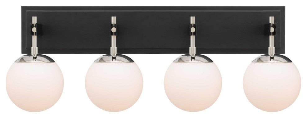 Allie 4-Lt Bath - Black/Polished Nickel