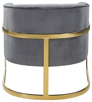 Carter Velvet Upholstered Accent Chair, Gray