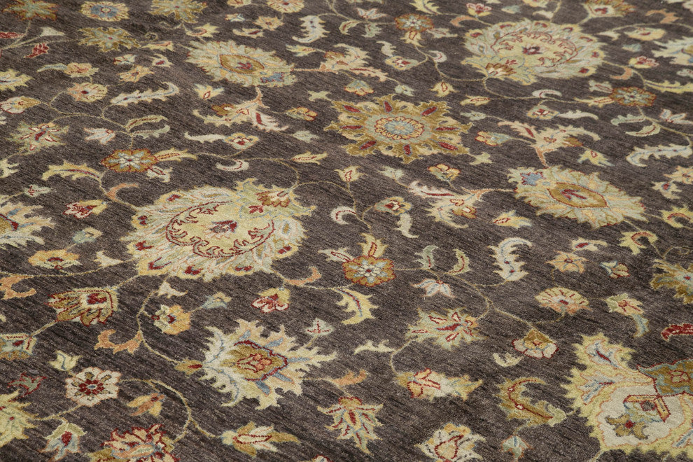 Rug N Carpet - Handwoven Oriental 12' 0" x 15' 3" Large Oushak Area Rug