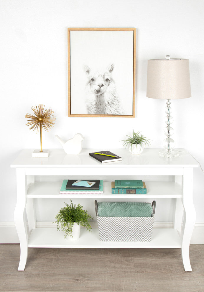 Sylvie Alpaca Natural Framed Canvas Wall Art by Simon Te Tai