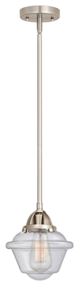 Small Oxford Mini Pendant, Brushed Satin Nickel, Seedy, Seedy