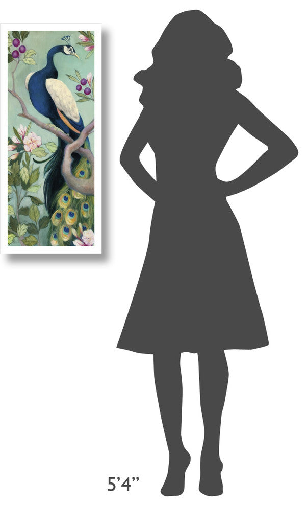 "Pretty Peacock I" Digital Paper Print by Julia Purinton, 14"x32"