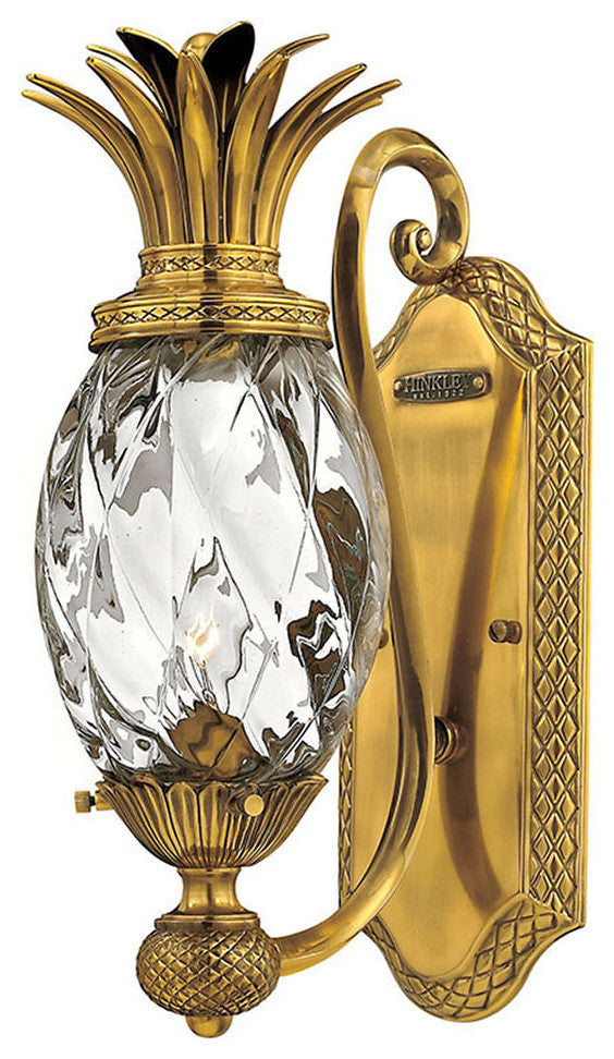 Hinkley Plantation Medium Single Light Sconce, Burnished Brass