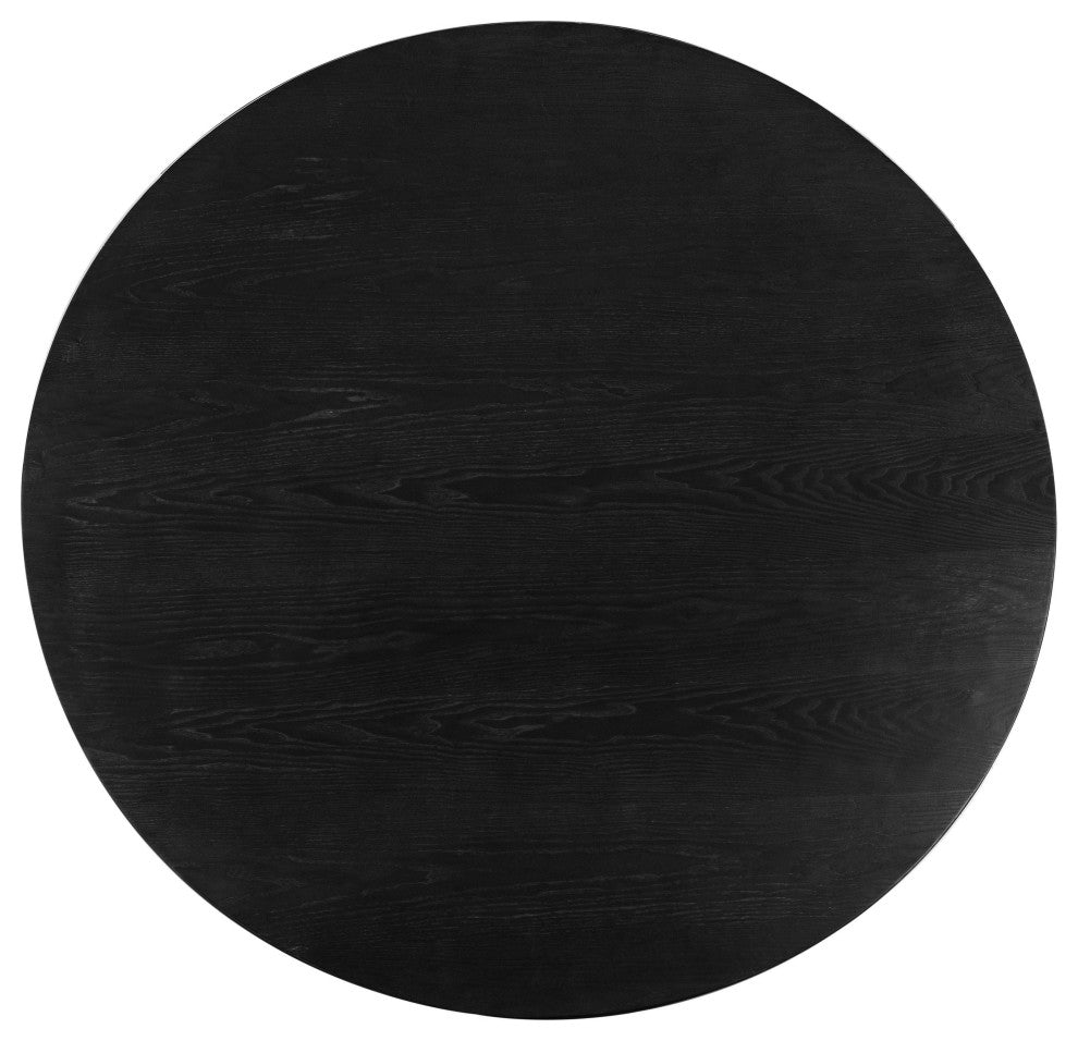 Nolan Black Round Wood Dining Table