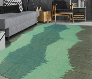 Winchester Kilim Pelltun Lt. Green Rug