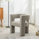 28" Wide Boucle Upholstered Square Armchair, Oatmeal