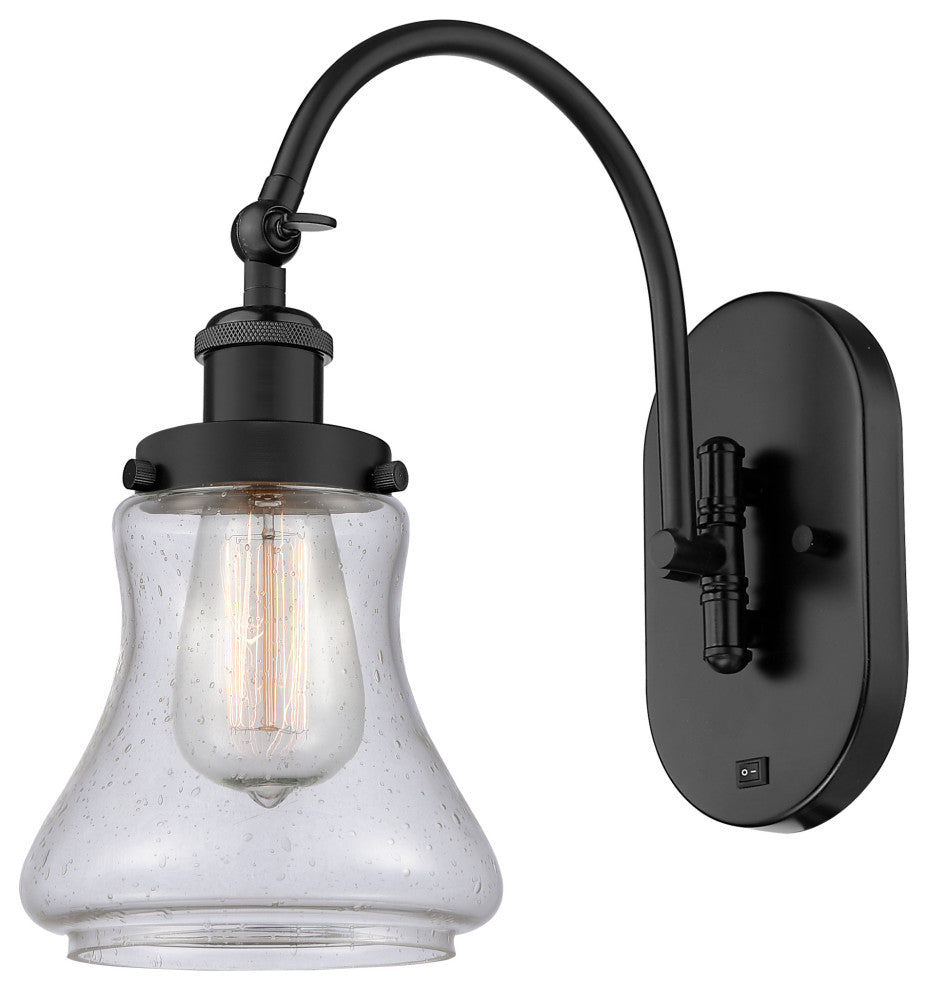 Innovations 918-1W-BK-G194-LED 1-Light Sconce, Matte Black