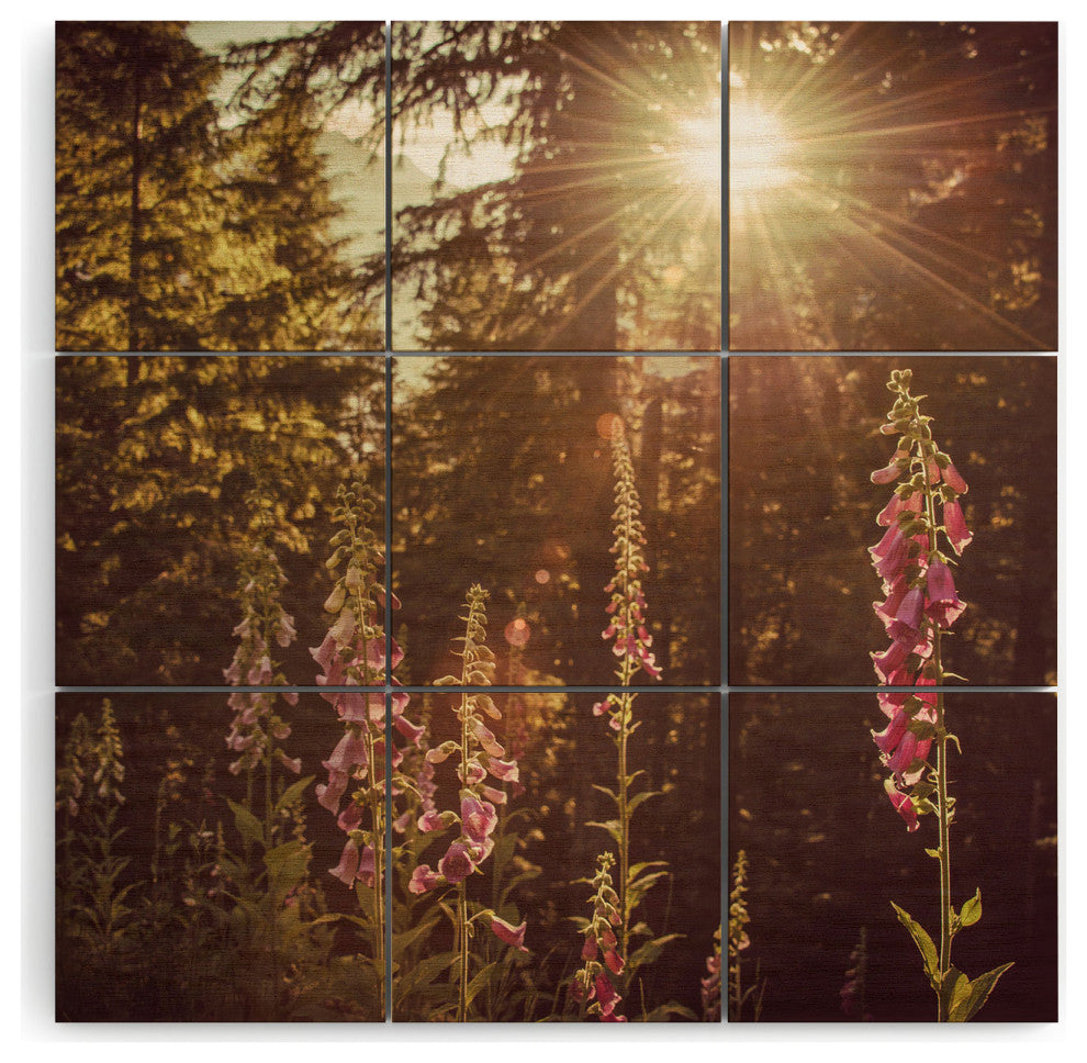 Nature Magick Wildflower Mountain Adventure Wood Wall Mural