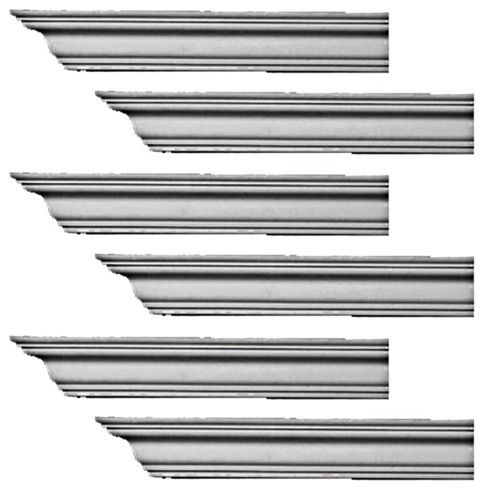 Cornice White Urethane Bellington Simple Design 6 Pieces Totaling 576" Length