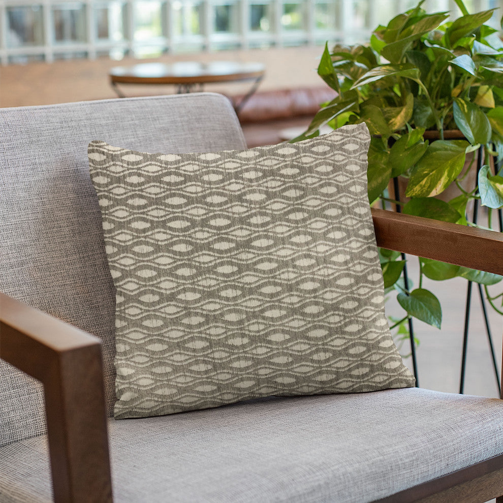 Plutus Brown Bites Dot Luxury Throw Pillow, 16"x16"