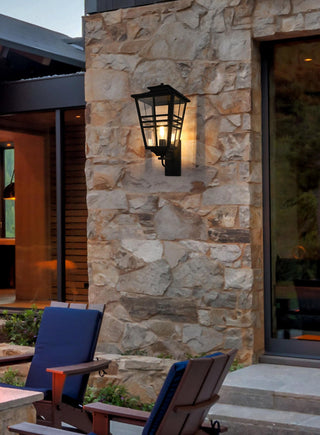 Home Living 12" Outdoor Wall Sconce, Black