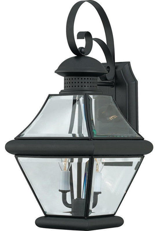 Quoizel RJ8409K Two Light Outdoor Wall Lantern Rutledge Mystic Black