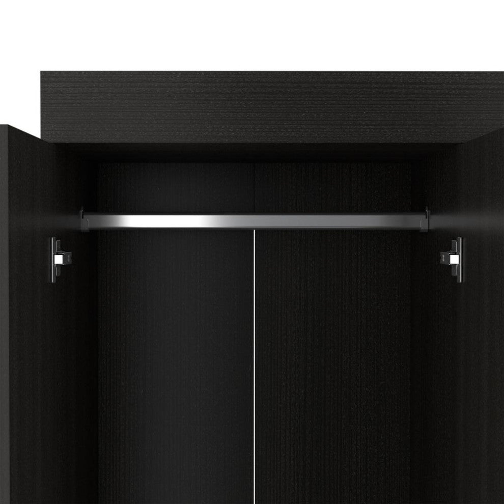 Hamilton mobile armoire - black