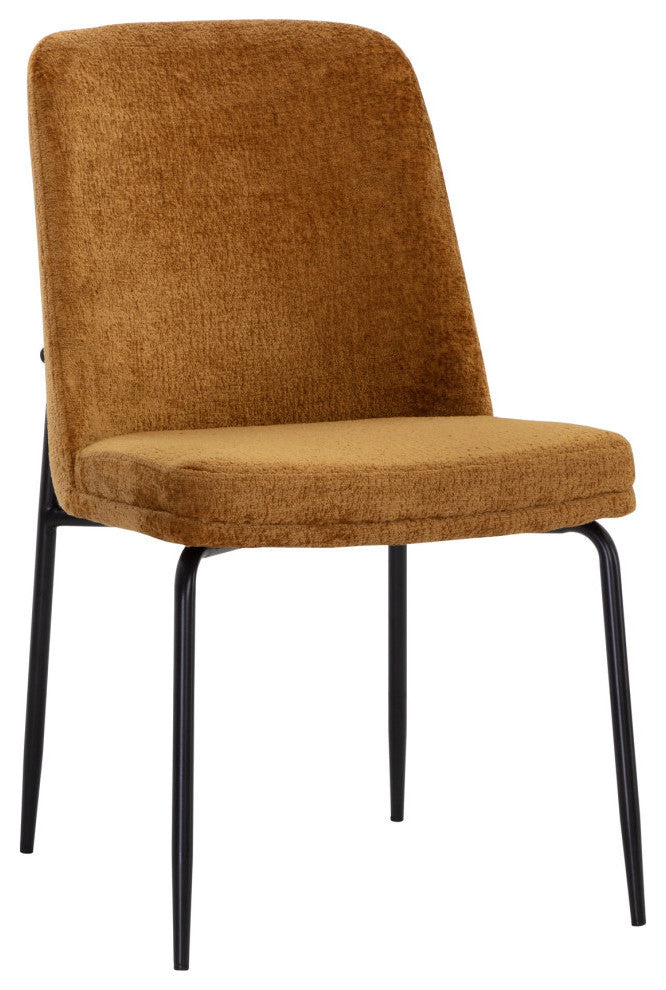 Zeke Dining Chair, Black, Bergen Marmalade, Set of 2