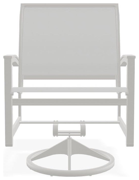 Bazza Sling Outdoor Swivel Rocker, White/Snow