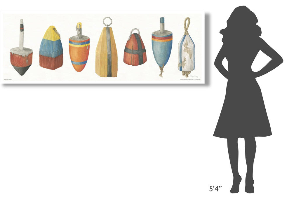 "A Rare Catch Buoys v2" Digital Paper Print by Elyse DeNeige, 74"x26"